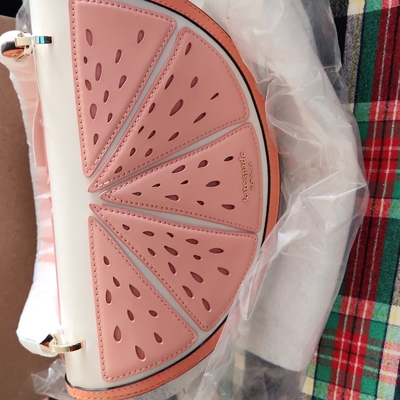 Kate Spade Pink Squeeze Wicker Leather 3d Grapefruit Crossbody Bag NWT - Picture 2 of 5